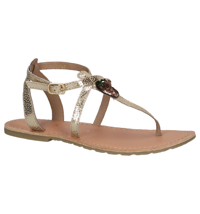 Gouden Geklede Sandalen Milo & Mila in leer (209207)