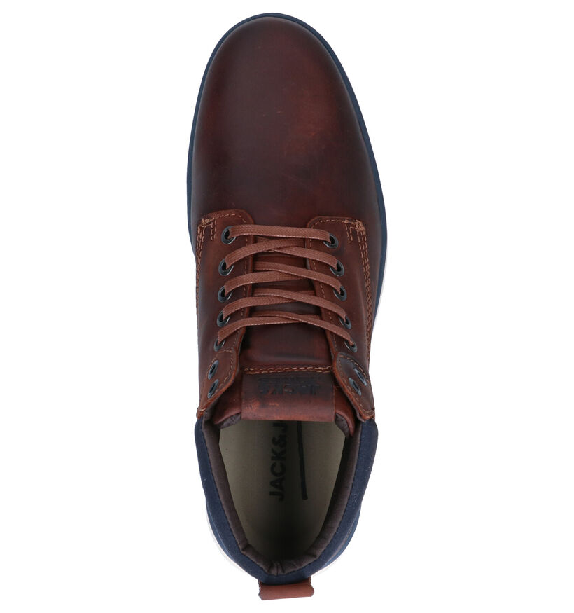 Jack & Jones Tubar Chaussures hautes en Brun en cuir (278341)