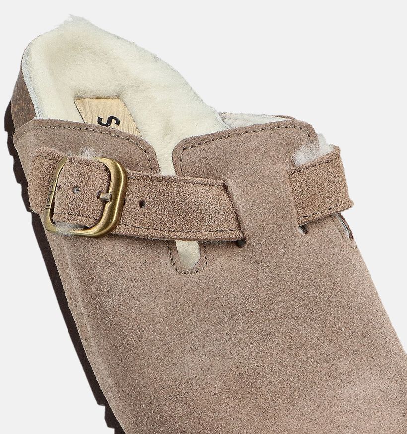 Scholl Fae New Nu-pieds plates en Beige pour femmes (364557)