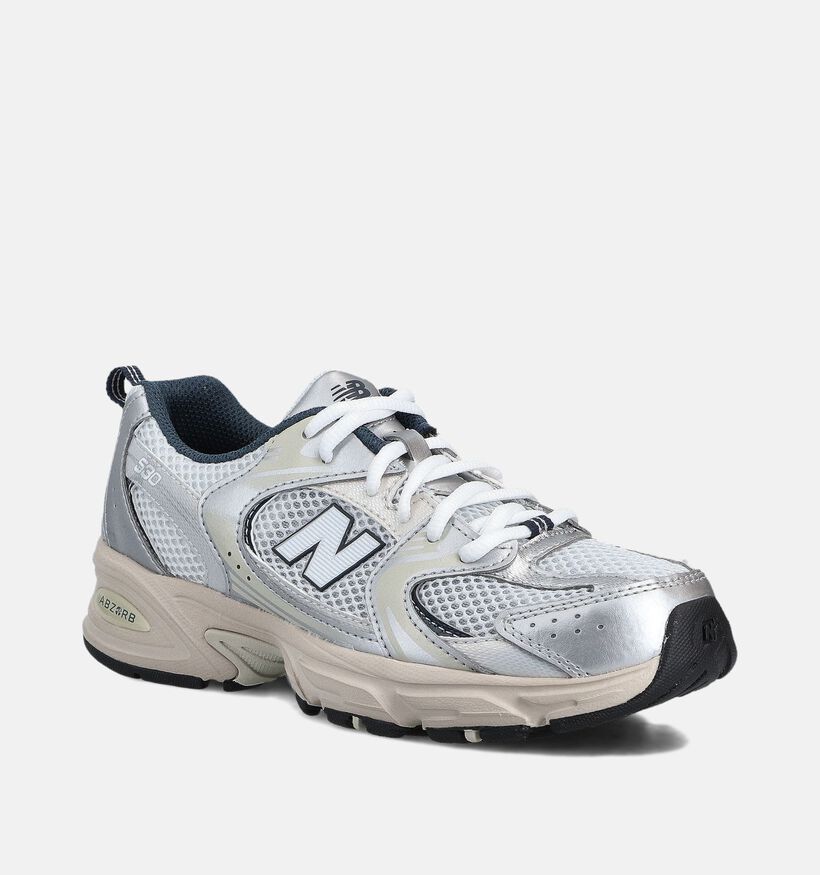 New Balance 530 Baskets en Argent pour filles (366187) - pour semelles orthopédiques