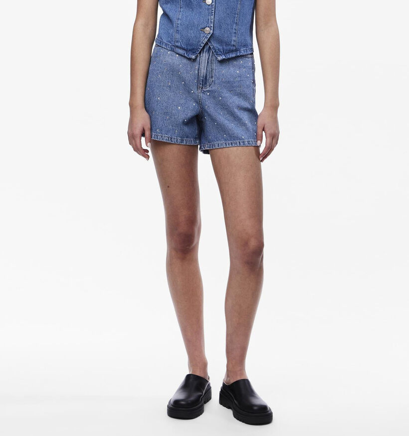 Pieces Sky Short en jeans en Bleu pour femmes (342007)