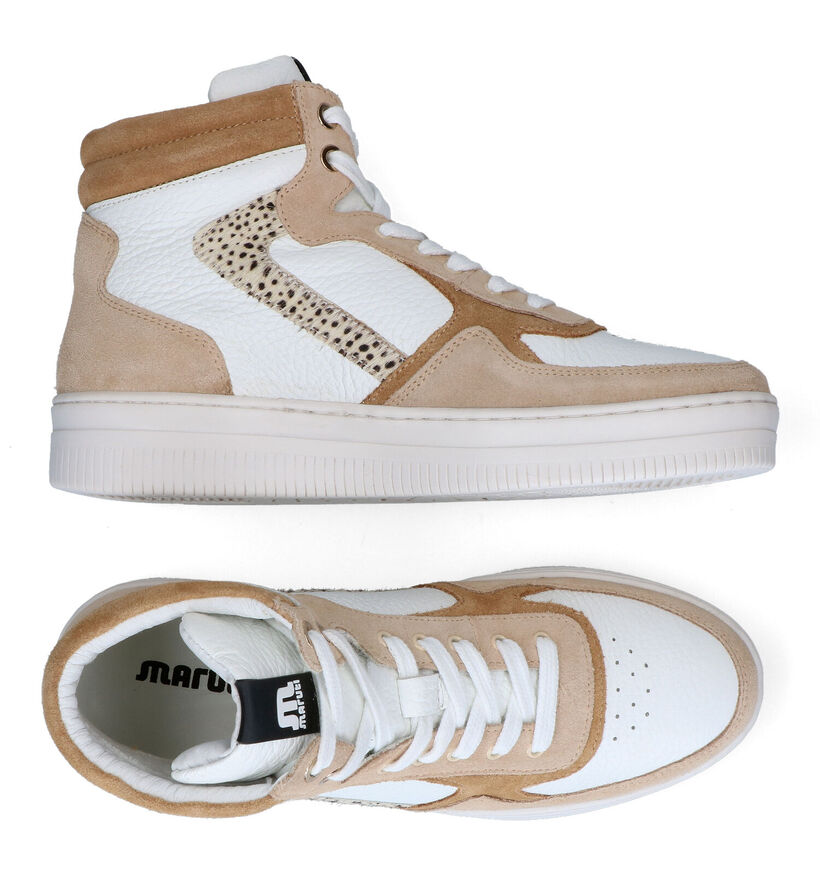 Maruti Mona Baskets Hautes en Blanc pour femmes (307891) - pour semelles orthopédiques