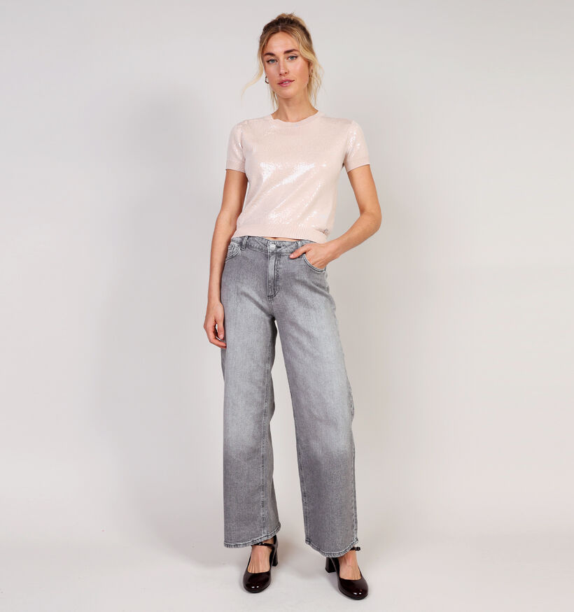 Pieces Silke L30 Grijze Jeansbroek voor dames (361161)