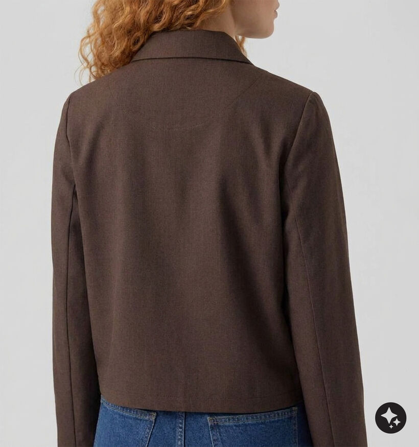 Vila Leora Donkerbruine Vest voor dames (379749)