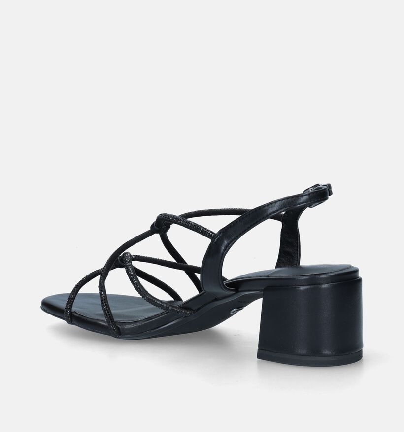 Tamaris Sandales avec talon carré en Noir pour femmes (338292)