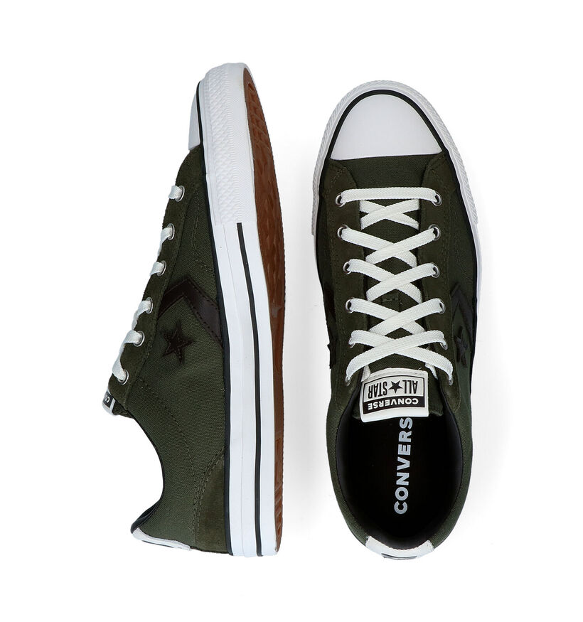 Converse Star Player Kaki Sneakers in stof (293730)