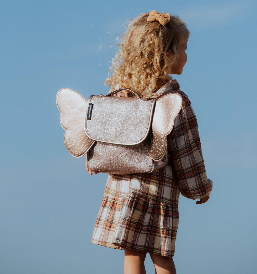 Caramel & cie. Cartable en Or rose pour filles (331416)