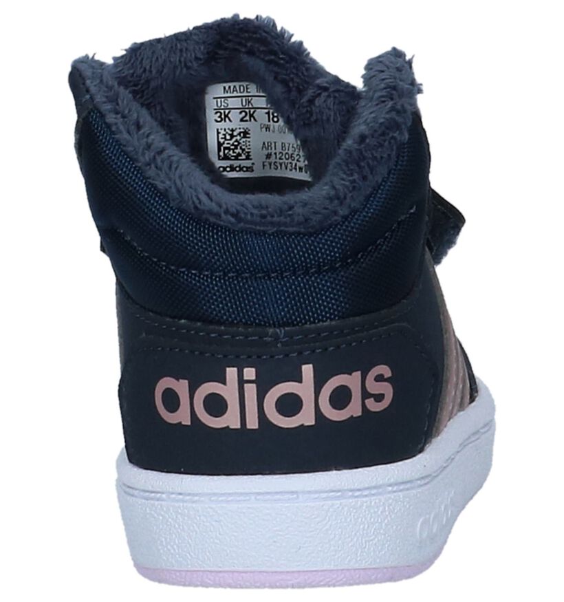 adidas Hoops Baskets en Bleu en simili cuir (221703)