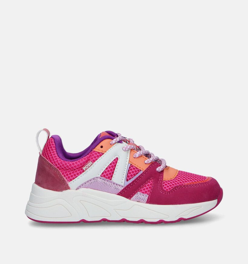 Poelman Baskets basses en Fuchsia pour filles (345367)