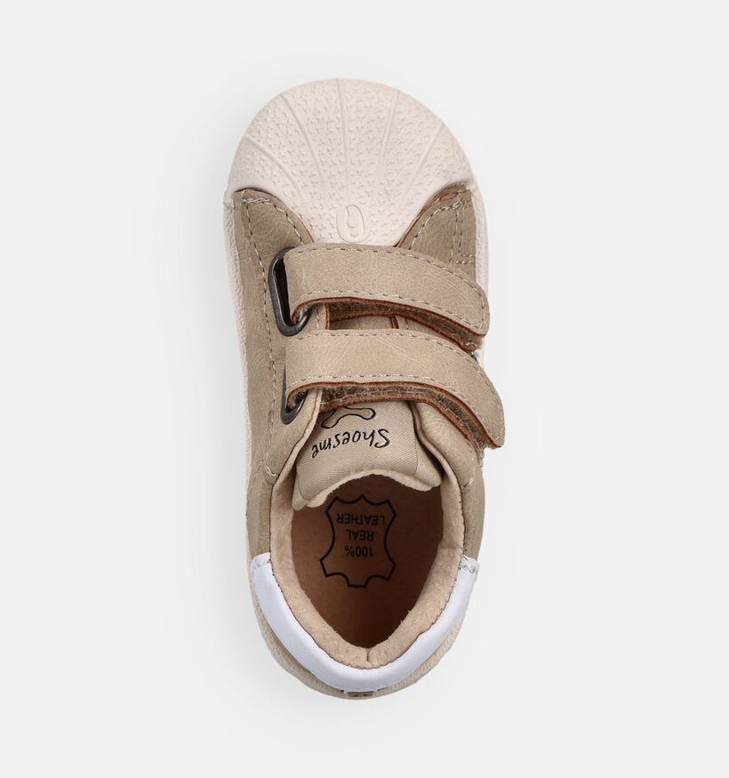 Shoesme Beige Velcroschoenen voor jongens, meisjes (372300) - geschikt voor steunzolen