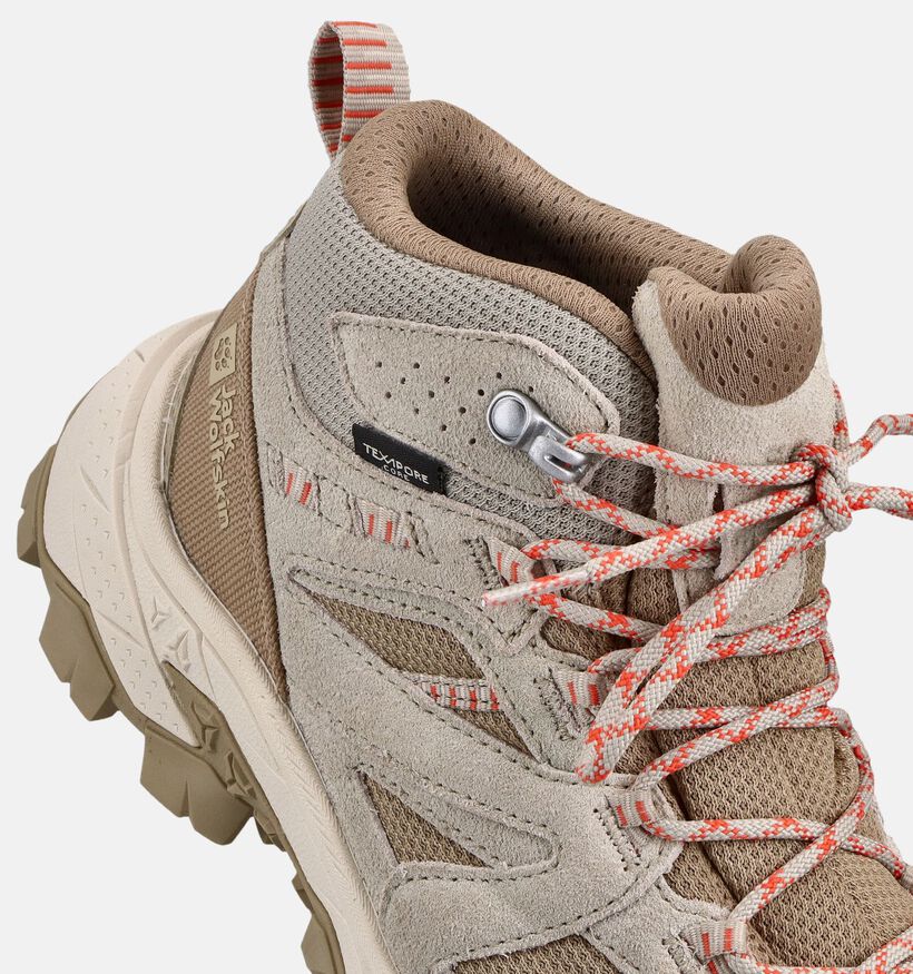 Jack Wolfskin Vojo Tour Texapore Mid Beige Wandelschoenen voor dames (371964) - geschikt voor steunzolen
