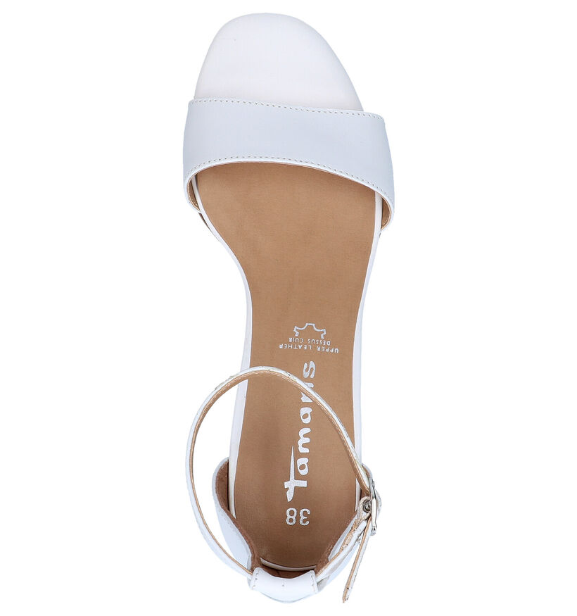 Tamaris Sandales à talons en Blanc en cuir (269791)