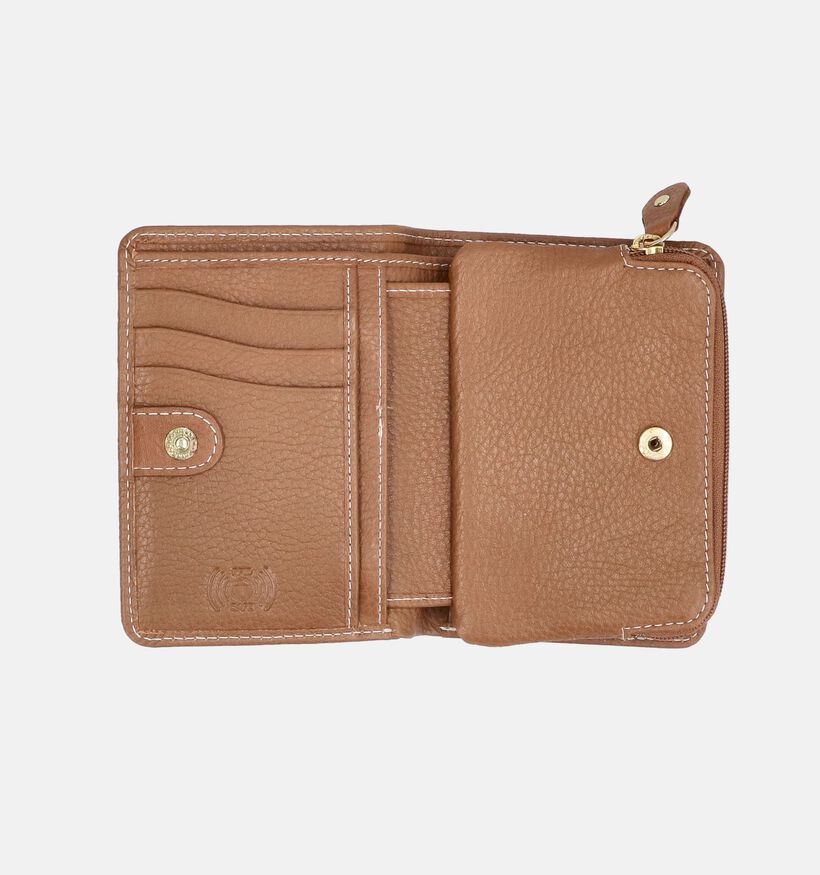 Crinkles Bruine Portemonnee met Rits voor dames (381746)