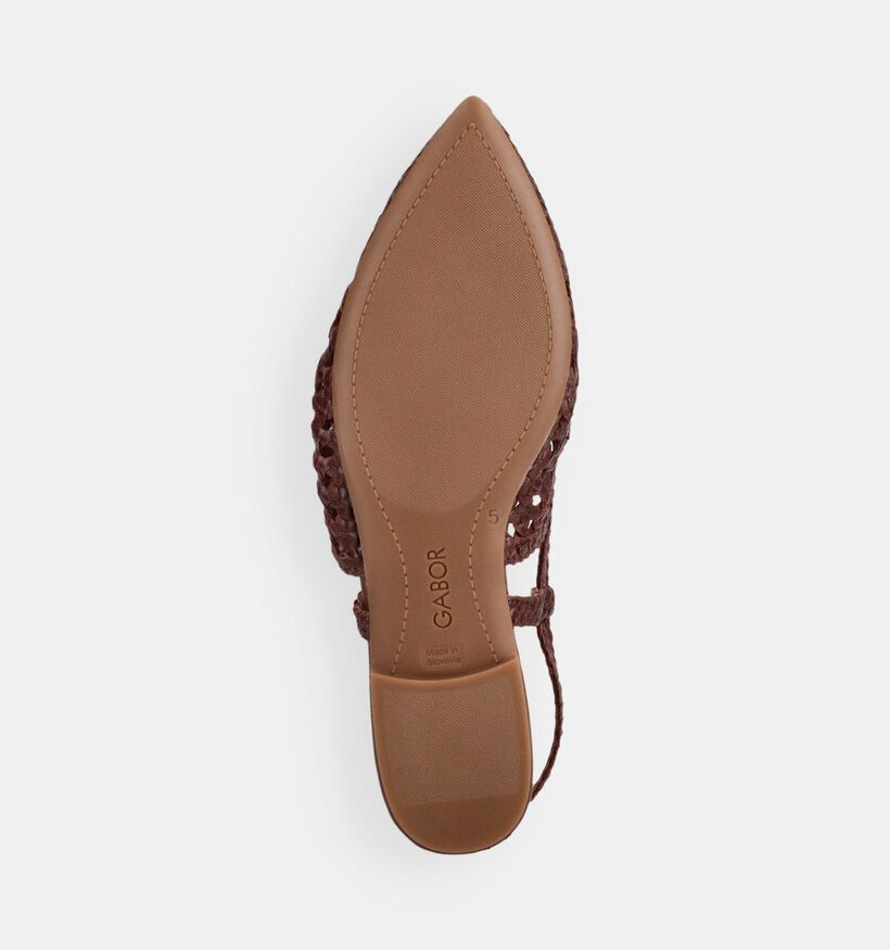 Gabor Ballerines en Brun fonc&eacute; pour femmes (371162)