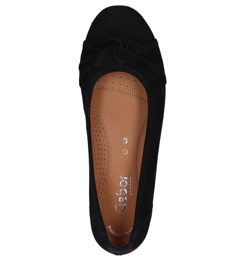 Gabor Easy Walking Ballerines en Noir en nubuck (271649)