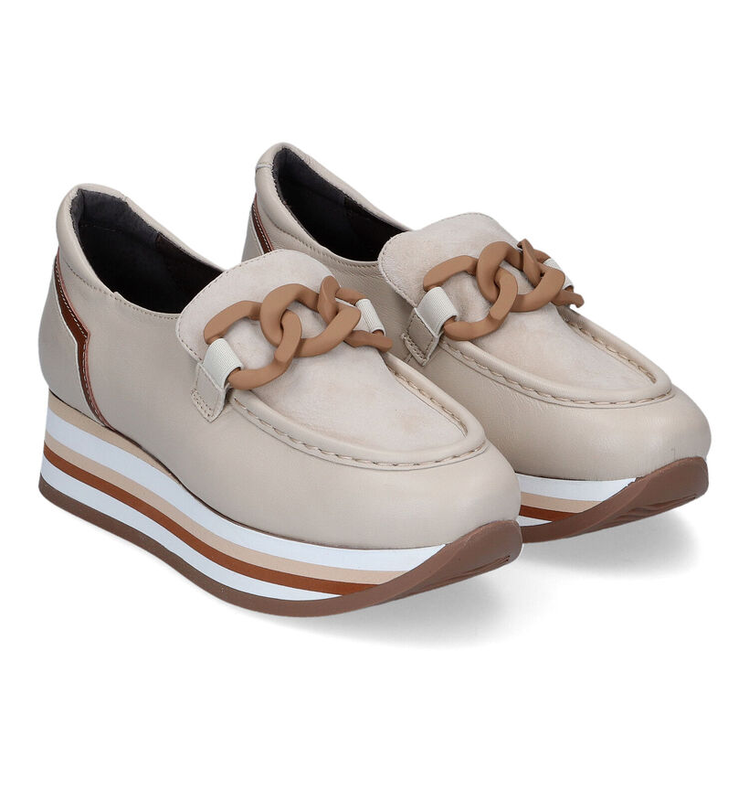 Softwaves Chaussures à enfiler en Beige clair en cuir (316728)