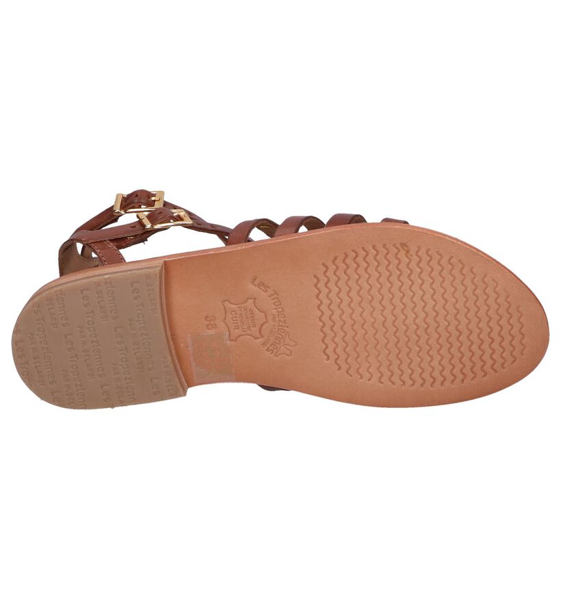 Cognac Sandalen Les Tropeziennes Hireca in leer (244383)