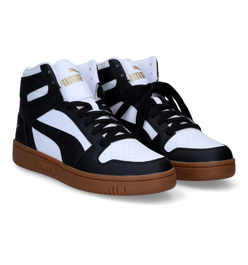 Puma Rebound Layup SL Baskets en Noir en simili cuir (307174)