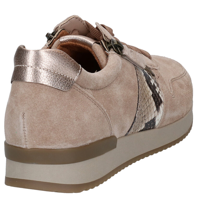 Gabor Best Fitting Kaki Veterschoenen in daim (297236)