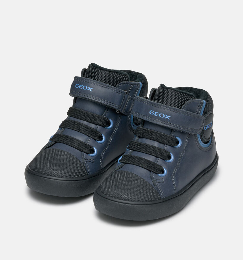 Geox Gisli Boy Baskets montantes en Bleu fonc&eacute; pour gar&ccedil;ons (377709) - pour semelles orthop&eacute;diques