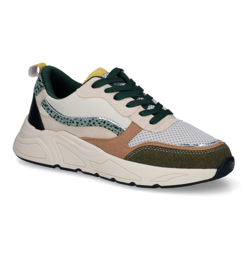 Poelman Baskets casual en Vert kaki pour femmes (325211)