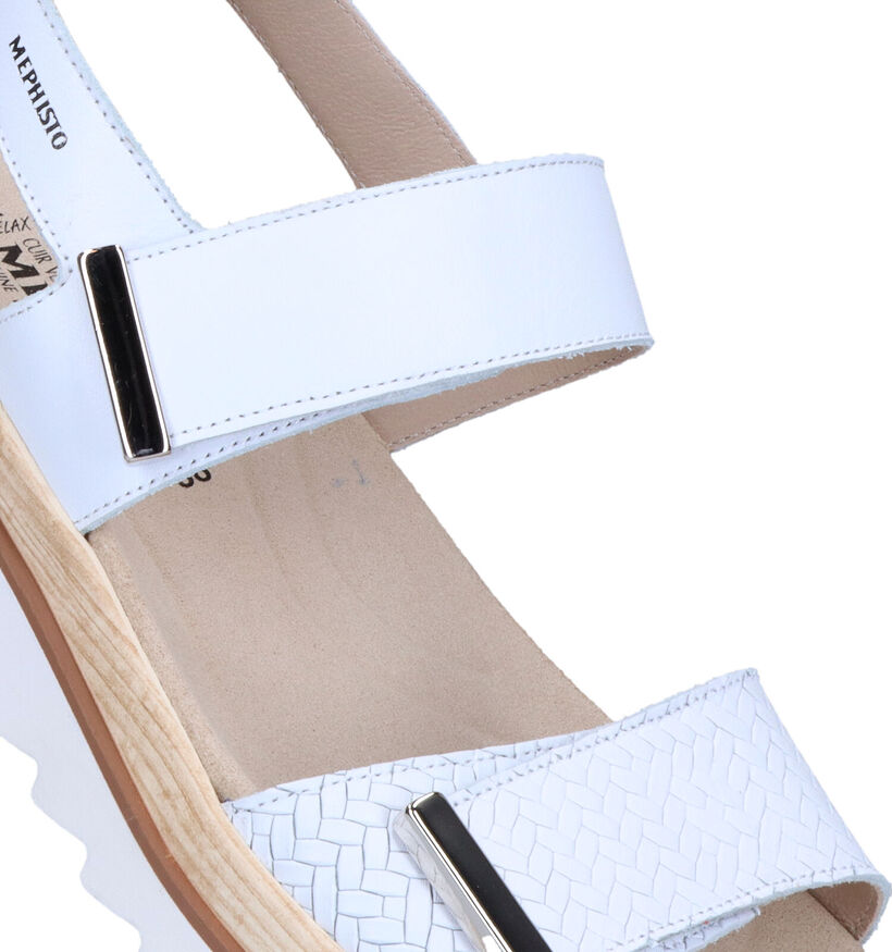 Mephisto Dominica Sandales avec talon compensé en Blanc pour femmes (354278)