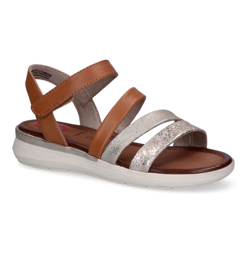 Jana Cognac Sandalen in leer (304531)