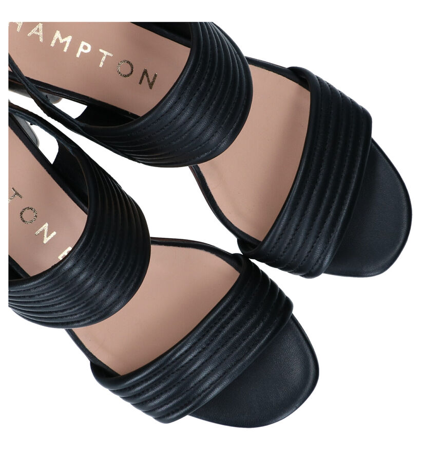 Hampton Bays Adia Zwarte Sandalen in leer (291452)