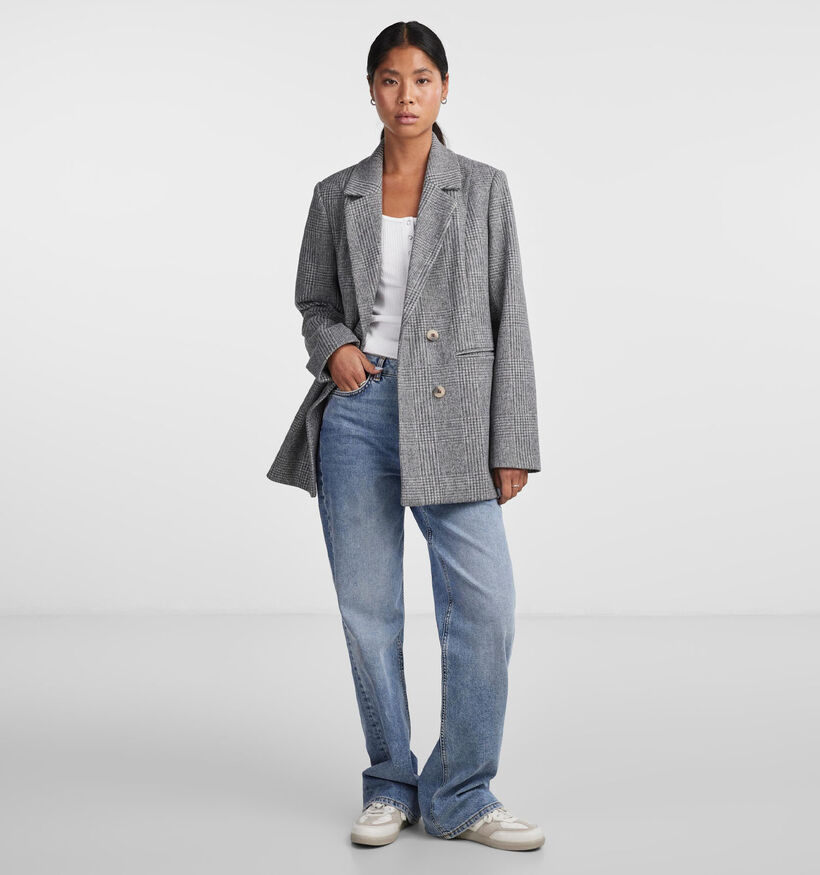 Pieces Haven Blazer double breasted en Gris pour femmes (332308)