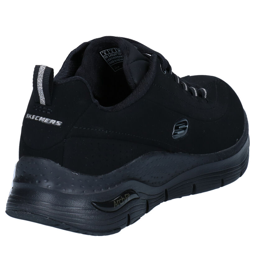 Skechers Arch Fit Baskets en Noir pour femmes (301562) - pour semelles orthopédiques