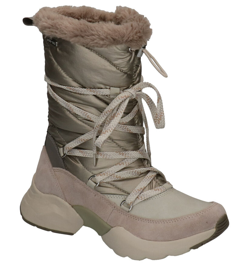 Tamaris Fashletics Beige Snowboots in daim (257103)