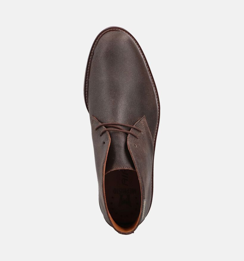 Mephisto Berto Old Velours Chaussures classiques en Marron pour hommes (379016) - pour semelles orthop&eacute;diques