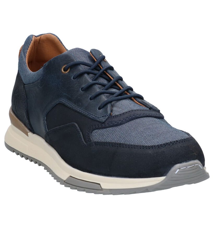 Bullboxer Blauwe Veterschoenen in lak (272192)