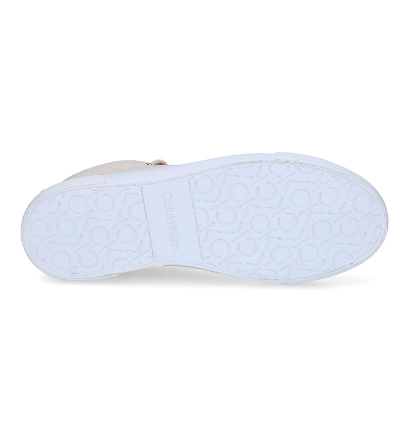Calvin Klein Vulcanized Beige Sneakers in stof (310788)