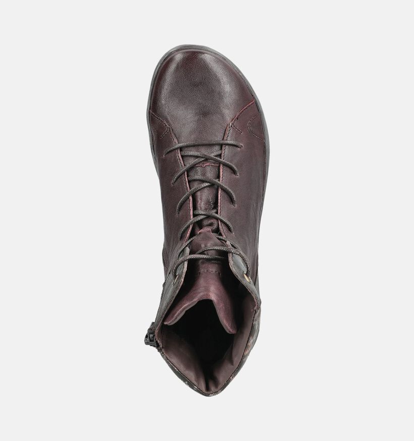 Think! Comoda Bordeaux Boots met Veter en Rits voor dames (381349)