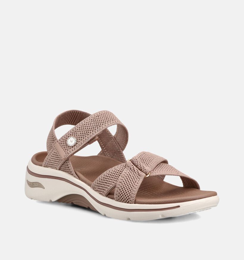 Skechers Martha Stewart: Go Walk Arch Fit 2.0 Taupe Sandalen voor dames (371601)