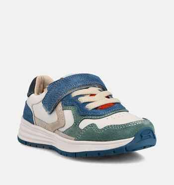 STONES and BONES Sneakers Wit/Bruin/Blauw