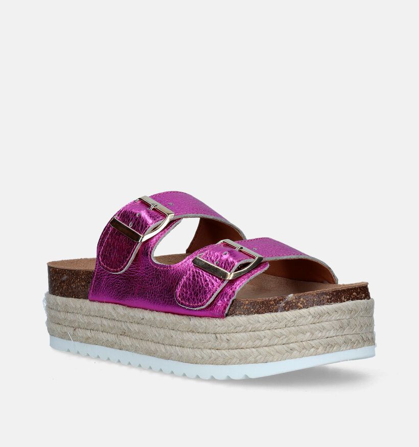 Sweet Lemon Nozan Nu-pieds plateform en Fuchsia pour femmes (341724)