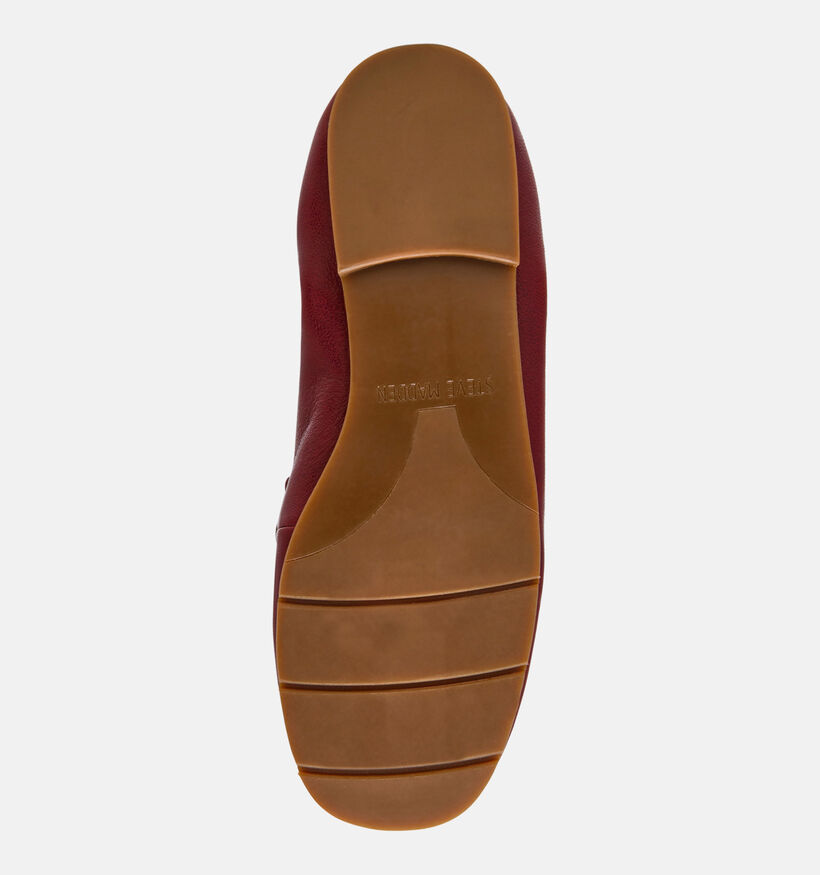 Steve Madden Newbury Chaussures plates en Rouge fonc&eacute; pour femmes (378156)