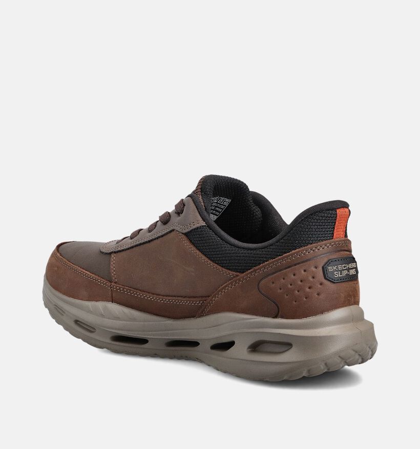 Skechers Arch Fit Orvan Moxley Donkerbruine Loopschoenen voor heren (379526) - geschikt voor steunzolen