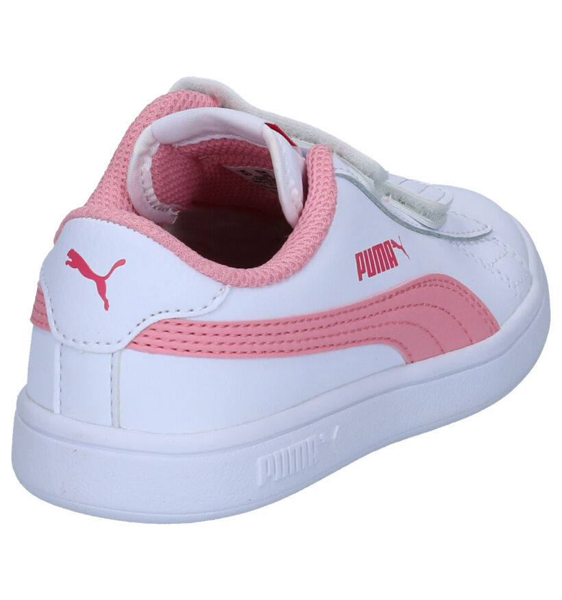 Puma Smash Baskets en Blanc en cuir (265647)