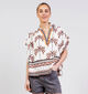 Orfeo Nah Lichtbeige/Bruine Blouse Palm Trees voor dames (375187)