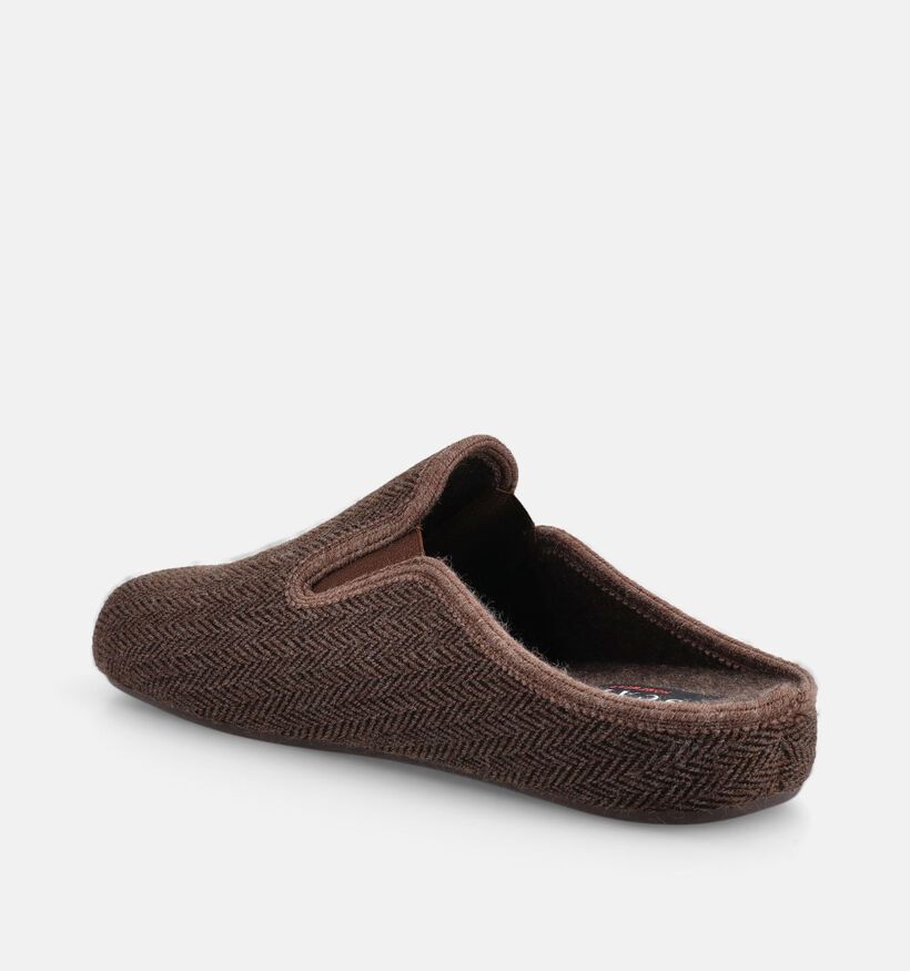 Scapa Bruine Open Pantoffels voor heren (381013) - geschikt voor steunzolen