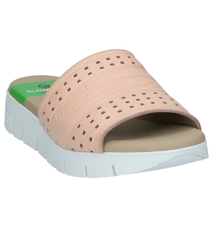 Roze Slippers Slowwalk Sanvi in leer (221278)