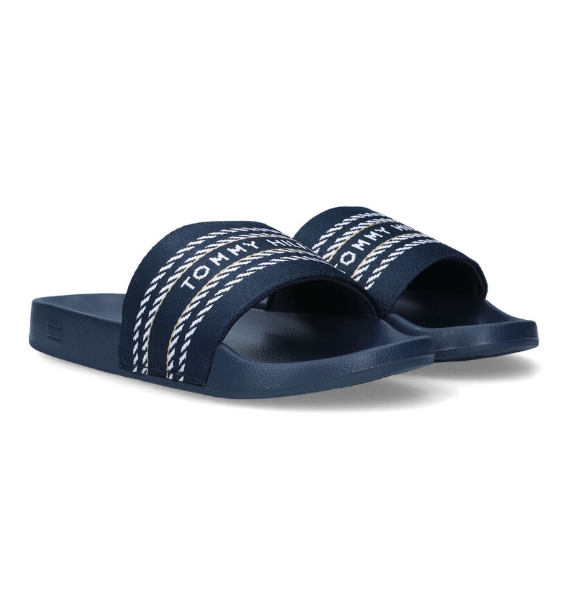 Tommy Hilfiger Webbing Blauwe Badslippers voor dames (321009)