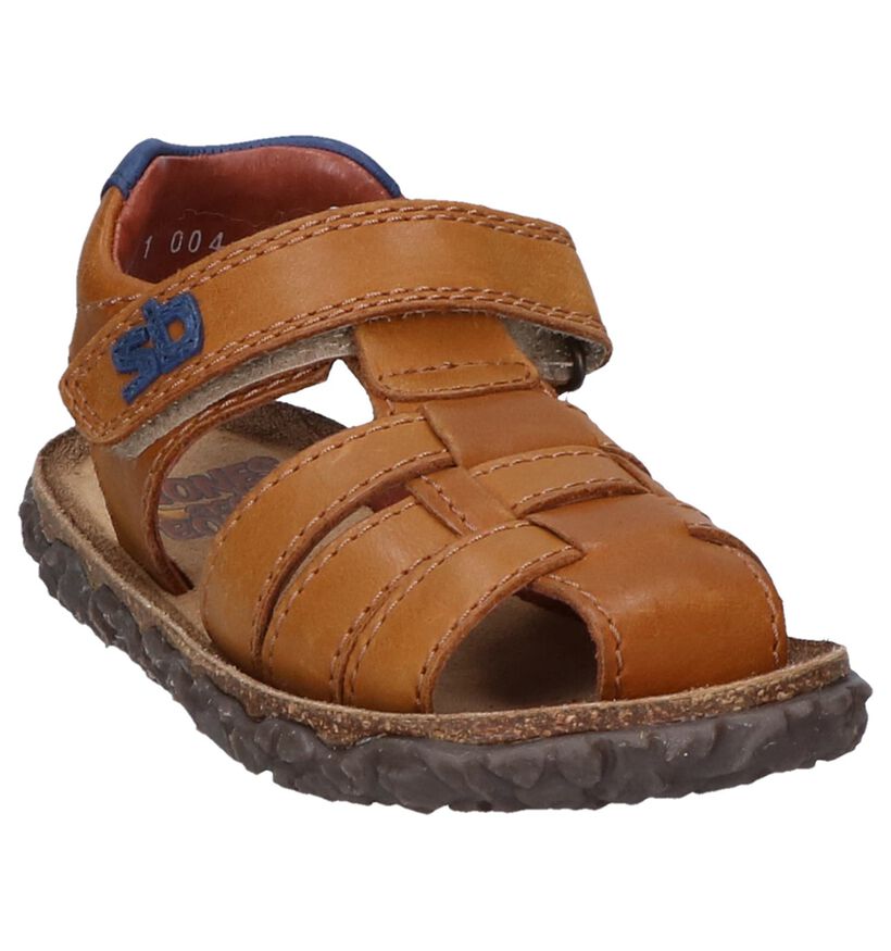 STONES and BONES Natan Blauwe Sandalen in leer (267296)
