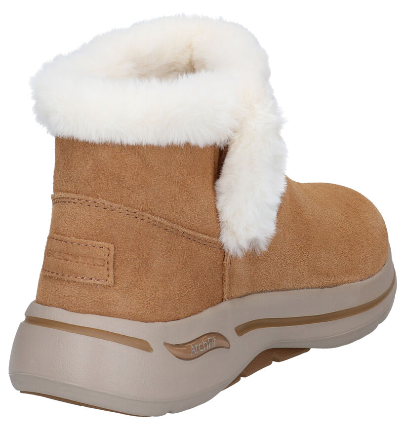 Skechers Go Walk Cognac Snowboots in nubuck (295686)