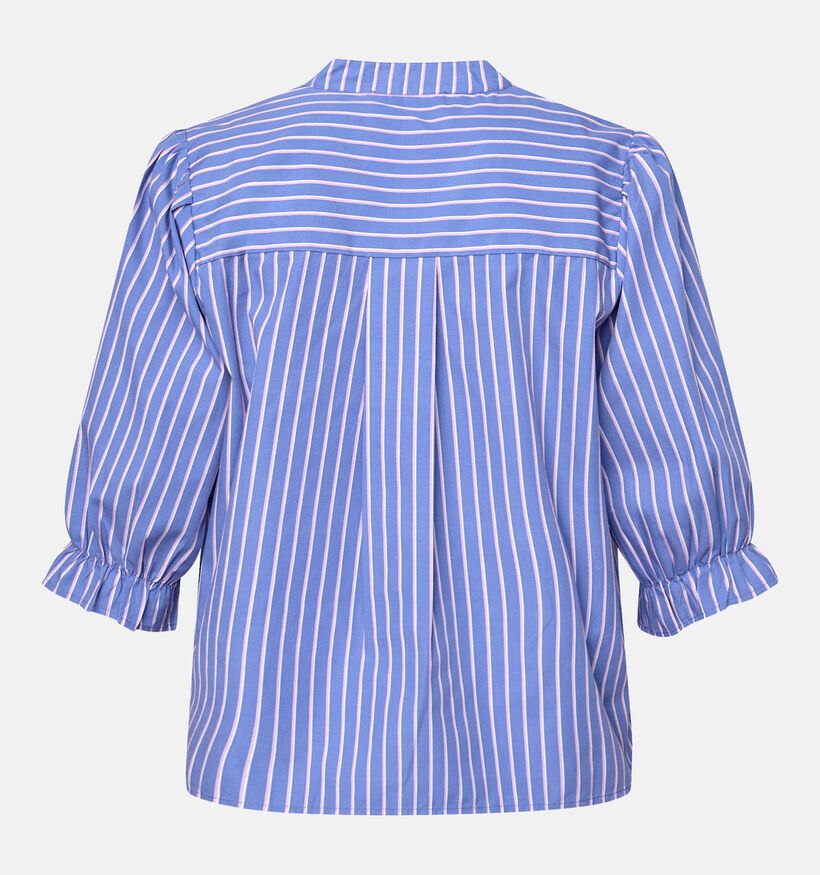 Sisters Point Venny Blauwe/Witte Gestreepte Blouse voor dames (384469)