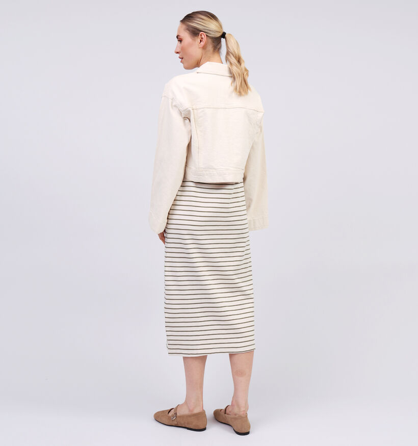Pieces Svalda Ecru Jeansjas voor dames (352455)
