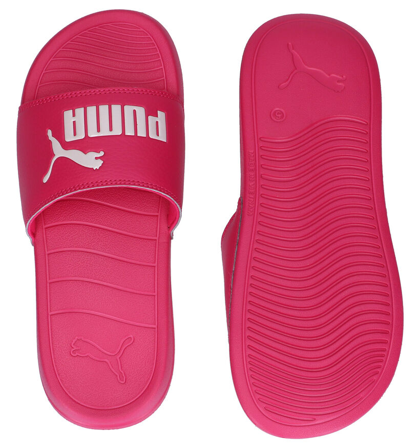 Puma Popcat Claquettes de piscine en Fuchsia en simili cuir (294688)
